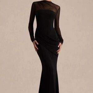 Club L London Black Long Sleeve Dress SZ 10